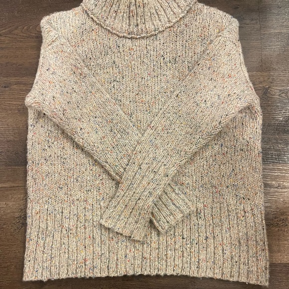 J Crew Mock Turtleneck Wool Sweater in Confetti - Picture 4 of 7